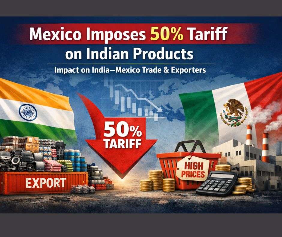 Mexico Imposes 50% Tariff on Indian Products: Impact on India–Mexico Trade & Exporters