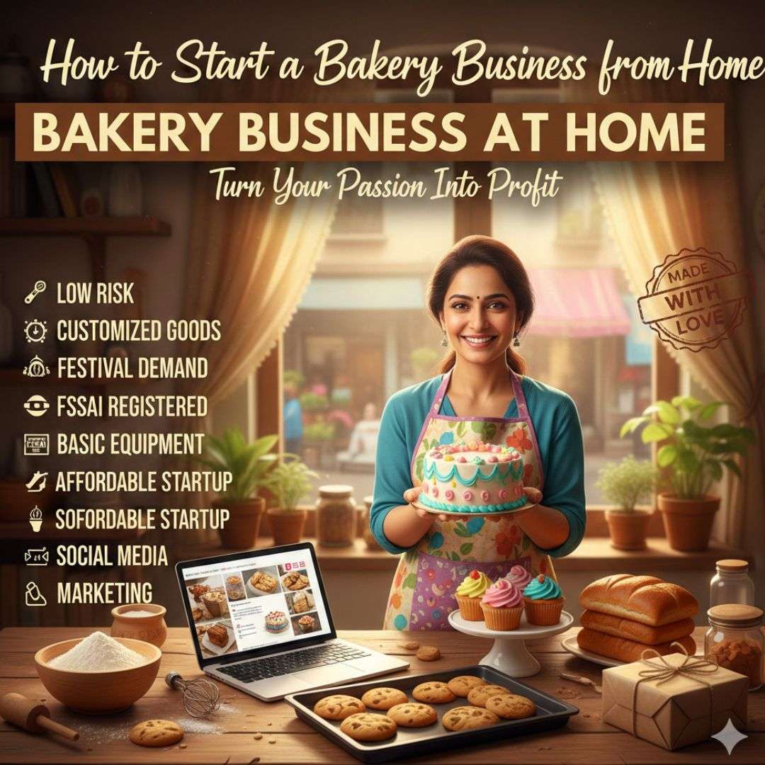 How to Start a Bakery Business from Home in India | Cost & Complete Guide