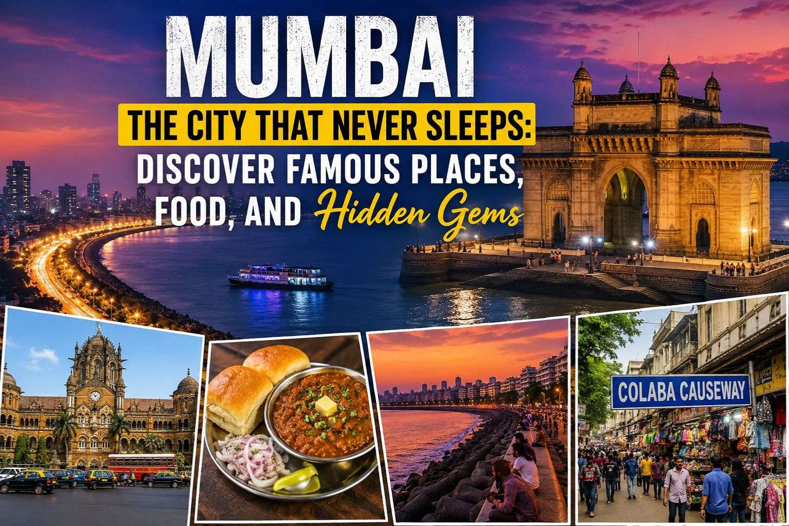 Mumbai The City That Never Sleeps: Discover Famous Places, Food, and Hidden Gems