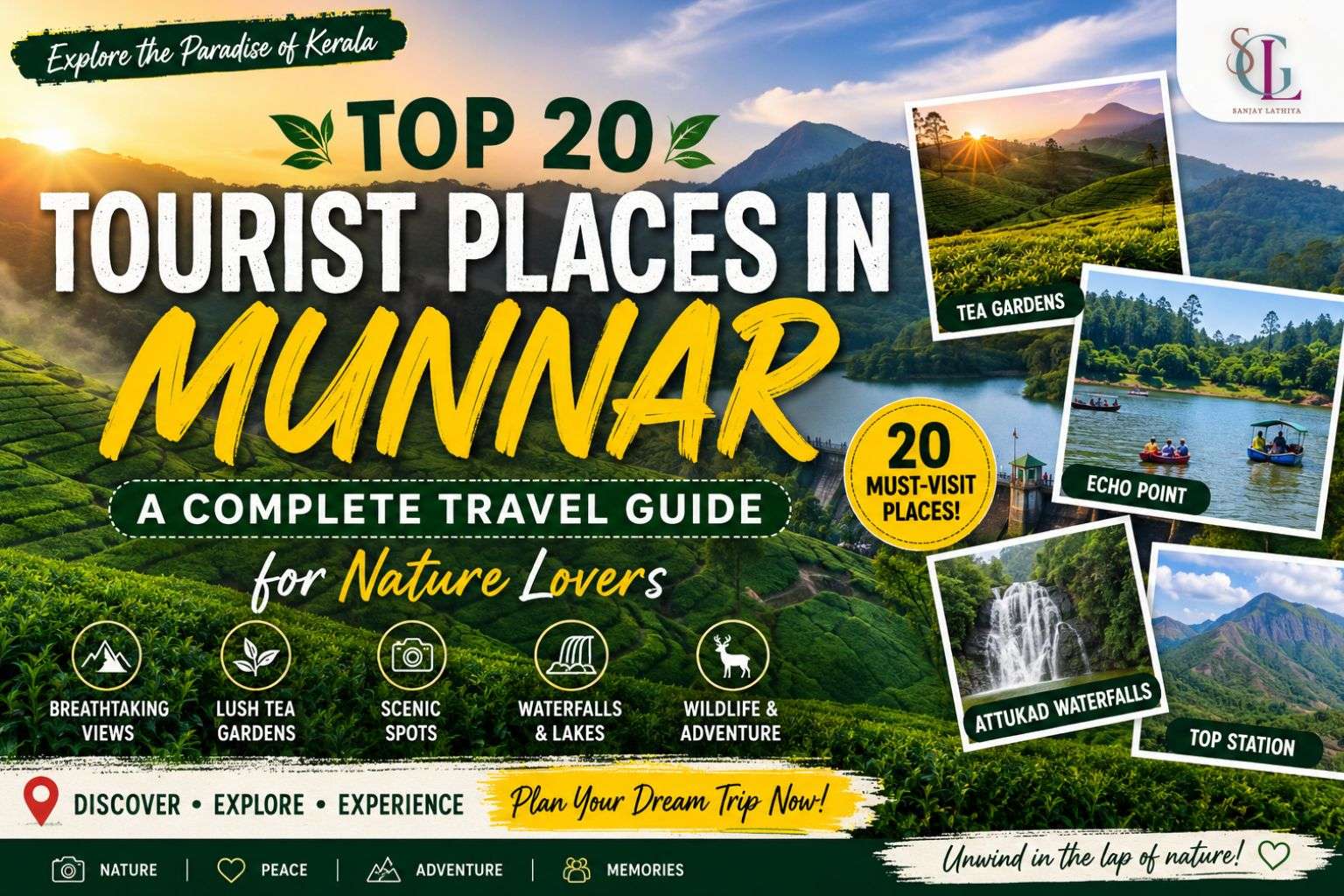 Top 20 Tourist Places in Munnar: A Complete Travel Guide for Nature Lovers