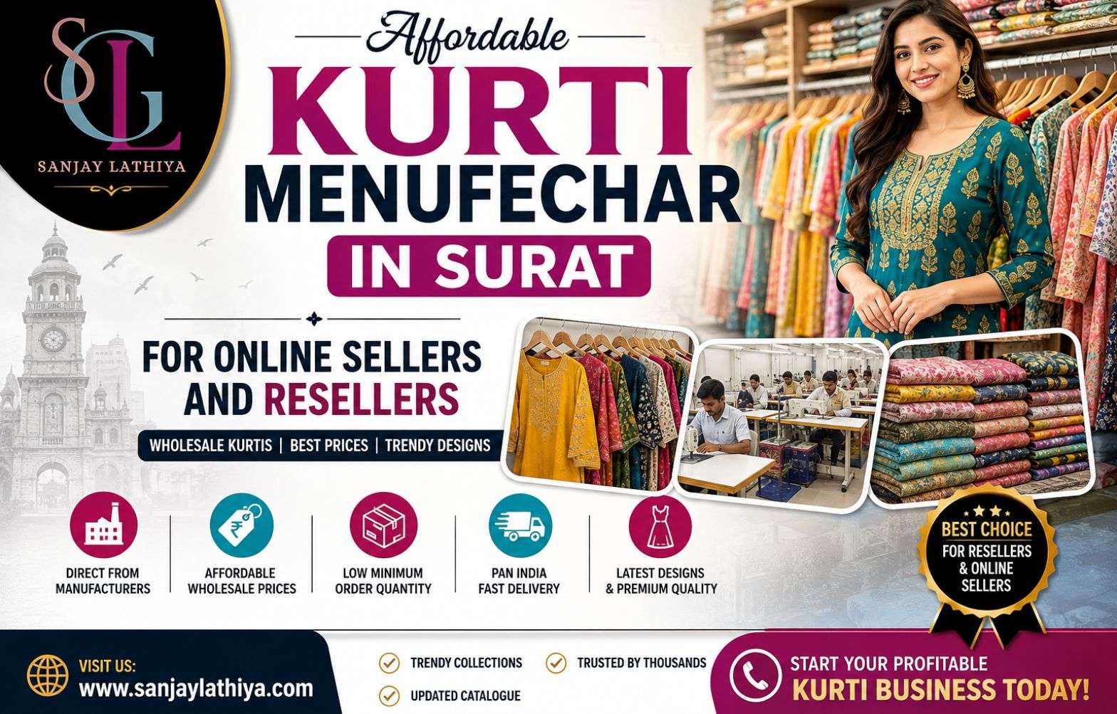 Affordable Kurti Manufacturers in Surat for Online Sellers and Resellers