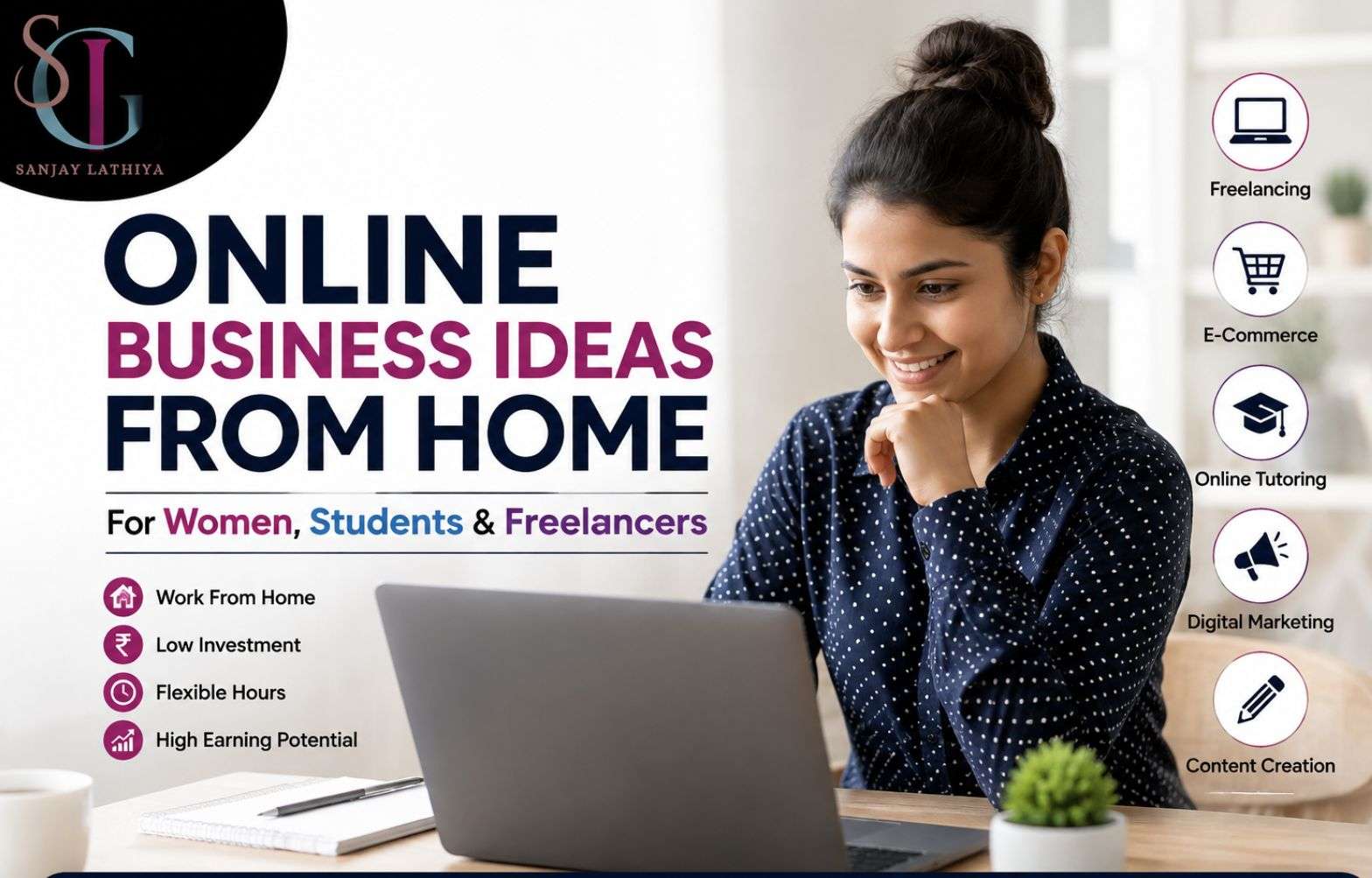 Online Business Ideas from Home for Women, Students, and Freelancers