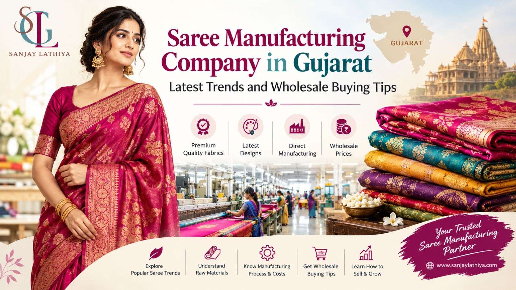 Saree Manufacturing Company in Gujarat: Latest Trends and Wholesale Buying Tips