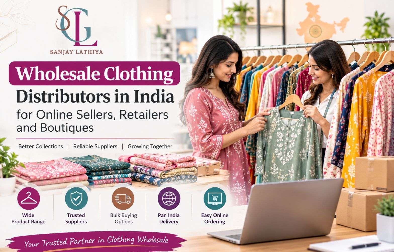 Wholesale Clothing Distributors in India for Online Sellers, Retailers and Boutiques